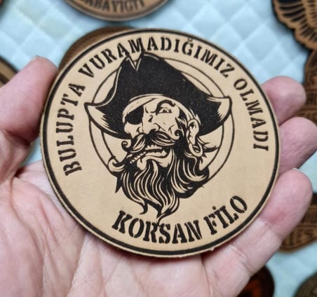 KORSAN FİLO- Deri PEÇ - Arma - Askeri Patch 