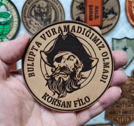 KORSAN FİLO- Deri PEÇ - Arma - Askeri Patch 