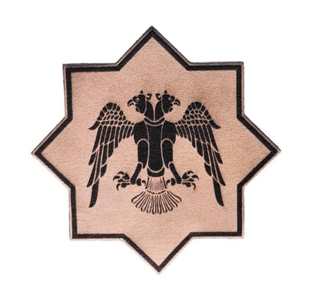 SELÇUKLU Kartalı Yıldız Deri PEÇ - Arma - Askeri Patch 8 cm Çap
