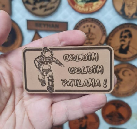 EOD Bomba İmha Deri PEÇ -Geldim Geldim Patlama -Arma - Leather Patch2