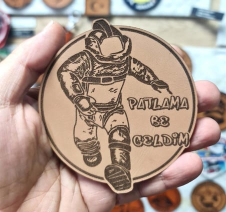EOD Bomba İmha Deri PEÇ -Geldim Geldim Patlama -Arma - Leather Patch2