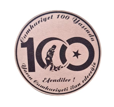 CUMHURİYETİN 100. YILI Deri PEÇ  -Arma - Leather Patch