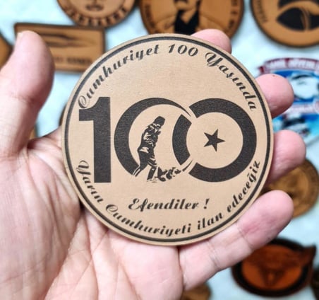 CUMHURİYETİN 100. YILI Deri PEÇ  -Arma - Leather Patch