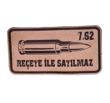 7,62 Reçete İle Satılmaz Deri PEÇ  -Arma - Leather Patch