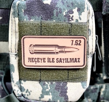 7,62 Reçete İle Satılmaz Deri PEÇ  -Arma - Leather Patch