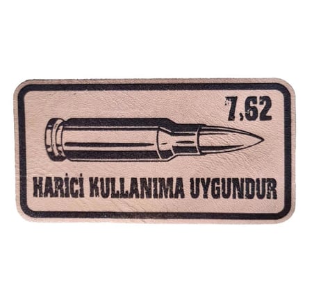 7,62 Harici Kullanıma Uygundur Deri PEÇ  -Arma - Leather Patch