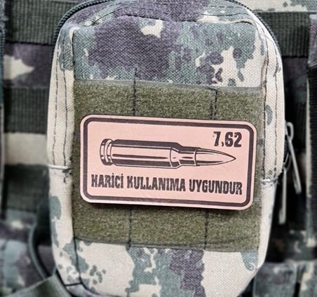 7,62 Harici Kullanıma Uygundur Deri PEÇ  -Arma - Leather Patch