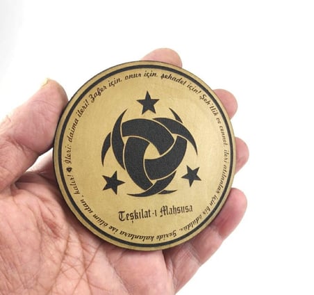 TEŞKİLATI MAHSUSA Deri PEÇ - Arma - Askeri Patch