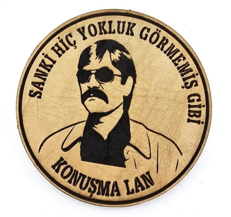 BABAYİĞİT Sanki Hiç Yokluk Görmemiş Gibi Konuşma Lan Deri PEÇ - Arma - Askeri Patch