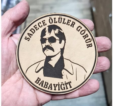 SADECE ÖLÜLER GÖRÜR BABAYİĞİT Deri PEÇ - Arma - Askeri Patch