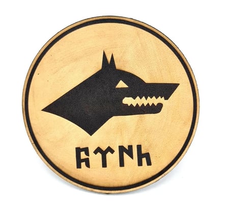GÖKTÜRK KURT Deri PEÇ - Arma - Askeri Patch