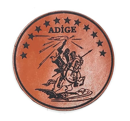 ADİGE - ÇERKES  Deri PEÇ- Arma - Patch