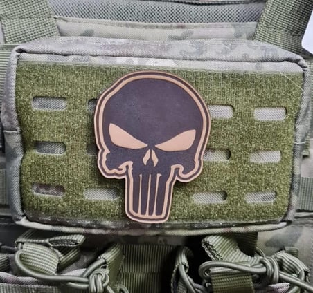 KURU KAFA NO:1 - Deri PEÇ - Arma - Askeri Patch
