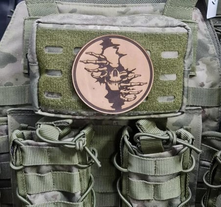 KURU KAFA NO:3 - Deri PEÇ - Arma - Askeri Patch