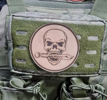 KURU KAFA NO:4 - Deri PEÇ - Arma - Askeri Patch