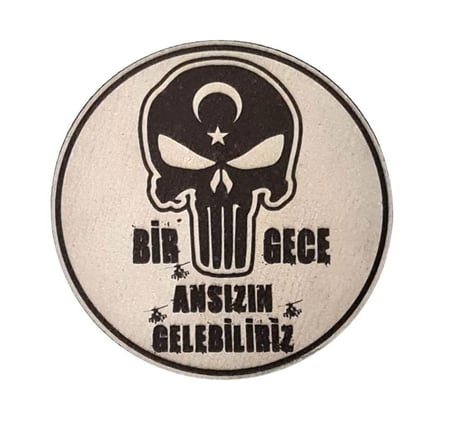 BİR GECE ANSIZIN GELEBİLİRİZ - Deri PEÇ - Arma - Askeri Patch