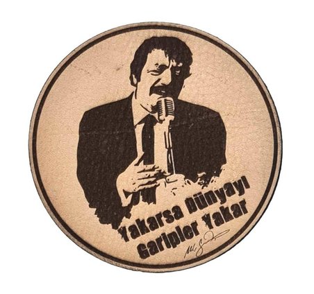 Müslüm Baba Yakarsa Dünyayı Garipler Yakar- Deri PEÇ - Arma - Askeri Patch
