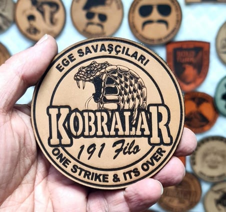 191 FİLO EGE SAVAŞÇILARI  Deri PEÇ - Arma - Askeri Patch