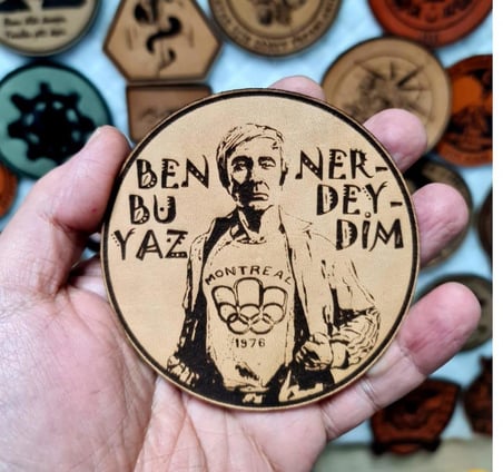 Ben Bu Yaz Nerdeydim Badi Ekrem Deri PEÇ - Arma - Askeri Patch