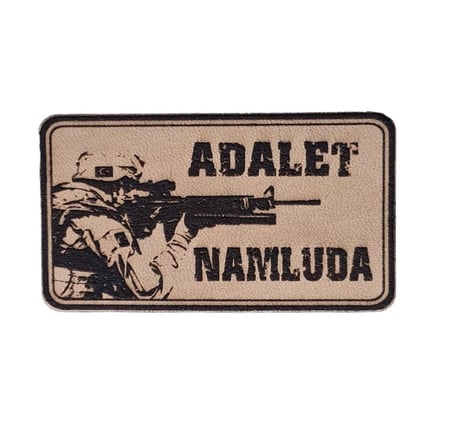 ADALET NAMLUDA Deri PEÇ - Arma - Askeri Patch