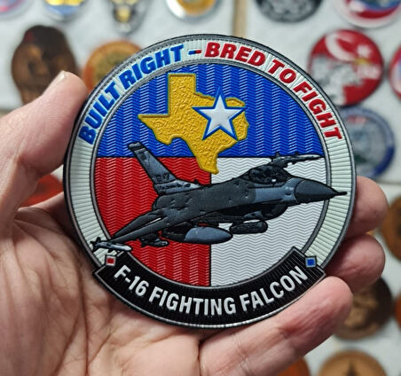 F-16 Figting Falcon Built Right - Bred to Fight PEÇ - Arma - TPU Patch