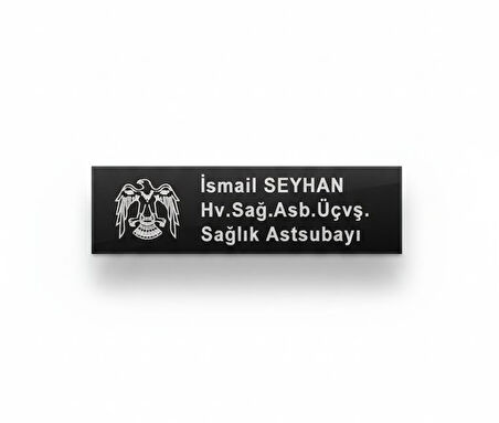 Yaka İsimliği - Hava Kuvvetleri Arkası Mıknatıslı isimlik - Sağlık Personeli İsimliği 