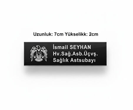 Yaka İsimliği - Hava Kuvvetleri Arkası Mıknatıslı isimlik - Sağlık Personeli İsimliği 
