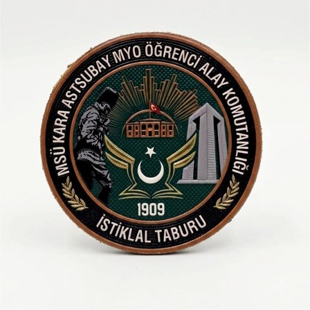 İSTİKLAL TABURU7 CM TPU PEÇ - MSÜ KARA ASTSUBAY MYO Arma - TPU PEÇ