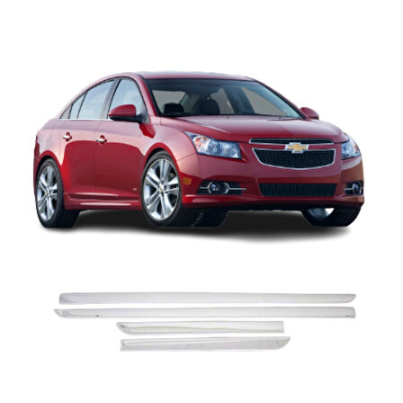 Chevrolet Cruze Uyumlu Yan Kapı Çıtası 4 Parça 2009-2016 Paslanmaz Krom