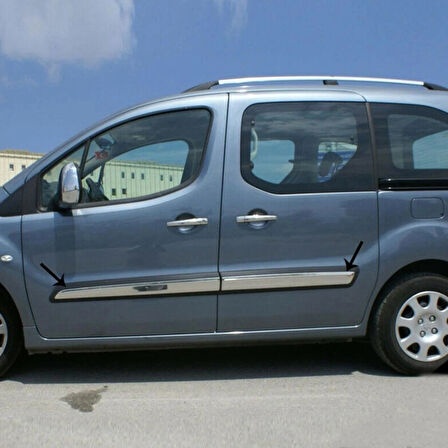 Citroen Berlingo Uyumlu Yan Kapı Çıtası 4 Parça 2008-2018Paslanmaz Krom