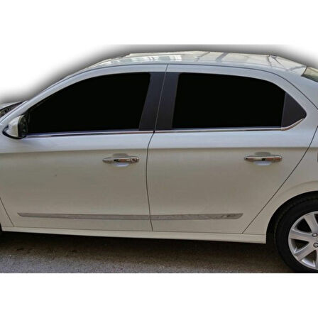 CİTROEN C-ELYSEE UYUMLU SEDAN YAN KAPI ÇITASI 4 KAPI 2012 ve ÜZERİ PASLANMAZ KROM