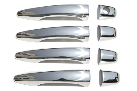 Citroen C4 UYUMLU HB/SW Kapı Kolu 4 PARÇA 2010 Üzeri PASLANMAZ KROM