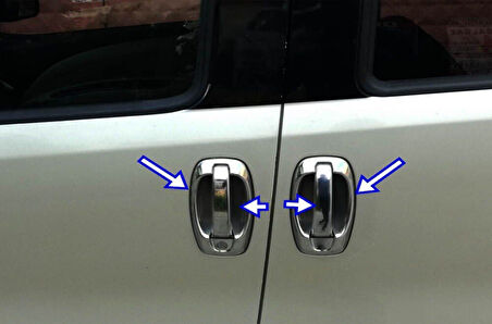 Citroen Nemo UYUMLU Kapı Kolu 5 Kapı 10 PARÇA 2007 ve ÜZERİ PASLANMAZ KROM