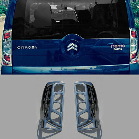 CİTROEN NEMO UYUMLU STOP ÇERÇEVESİ 2 PRÇ. ABS KROM 2007 ve ÜZERİ