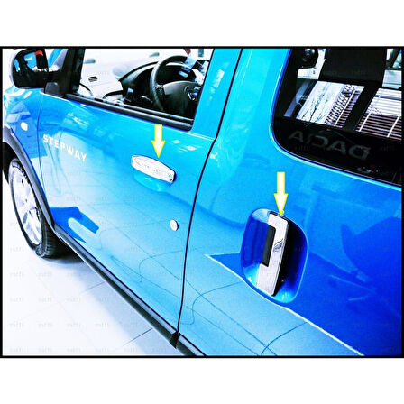 Dacia Dokker UYUMLU Kapı Kolu 4 PARÇA  2012-2021 PASLANMAZ KROM