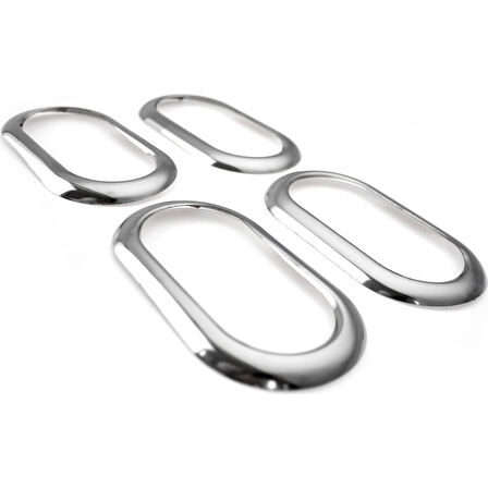 DACİA DUSTER UYUMLU İÇ KAPI KOLU ÇERÇEVE 4 PRÇ 2010-2018 PASLANMAZ KROM