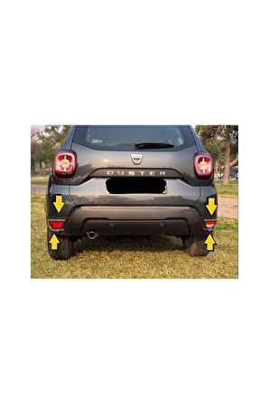 DACİA DUSTER UYUMLU REFLEKTÖR ÇERÇEVESİ 2 PARÇA 2018-2024 PASLANMAZ KROM