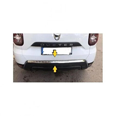 DACİA DUSTER UYUMLU ARKA TAMPON EŞİĞİ 2018-2024 PASLANMAZ KROM