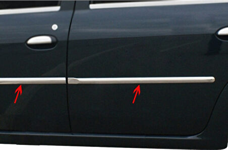 DACİA LOGAN FACELİFT SEDAN UYUMLU YAN KAPI ÇITASI 4 PARÇA 2008-2013 PASLANMAZ KROM