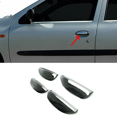 DACİA LOGAN MCV SW UYUMLU KAPI KOLU 4 PARÇA 2006-2012 PASLANMAZ KROM