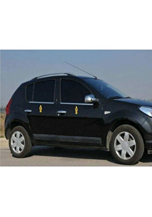 DACİA SANDERO UYUMLU CAM ÇITASI 4 PARÇA 2007-2012 PASLANMAZ KROM