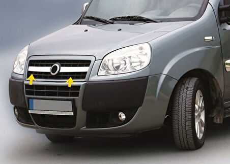 FİAT DOBLO UYUMLU ÖN PANJUR 2 PARÇA 2006-2010 PASLANMAZ KROM
