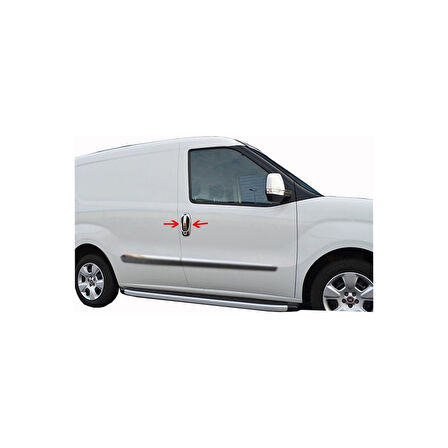 FİAT DOBLO UYUMLU KAPI KOLU 4 KAPI 8 PARÇA (SET) 2010-2014 PASLANMAZ KROM