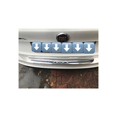 FİAT EGEA UYUMLU SEDAN/HB/SW ARKA TAMPON EŞİĞİ 1 PARÇA 2015 ÜZERİ PASLANMAZ KROM