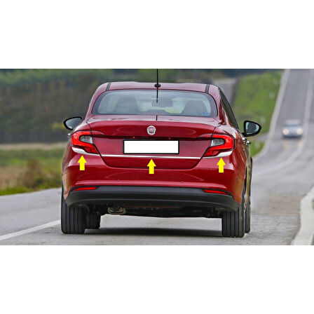 FİAT EGEA UYUMLU SEDAN STOP KAŞI 3 PARÇA 2015 ÜZERİ PASLANMAZ KROM