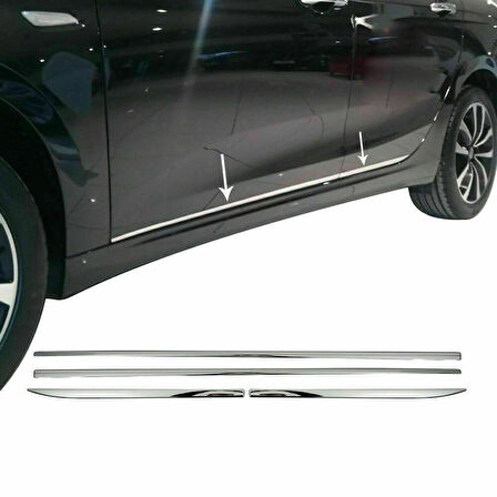 FİAT EGEA UYUMLU SEDAN/HB YAN KAPI ÇITASI 4 PARÇA 2015 ÜZERİ PASLANMAZ KROM