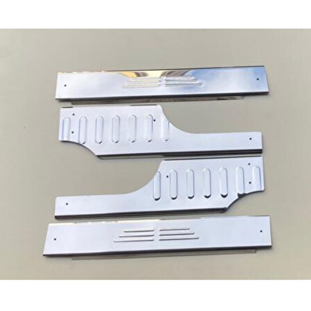 FİAT FİORİNO UYUMLU İÇ KAPI EŞİĞİ 4 PARÇA 2007 ÜZERİ PASLANMAZ KROM