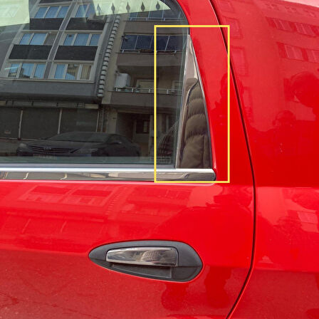 FİAT GRANDE PUNTO UYUMLU ARKA KELEBEK CAM YERİ 2 PARÇA2005 ÜZERİ PASLANMAZ KROM