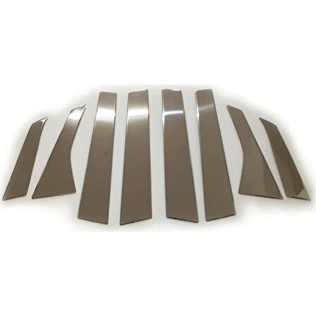 FİAT LİNEA UYUMLU DİREK NİKELAJI 8 PARÇA 2007-2012 PASLANMAZ KROM