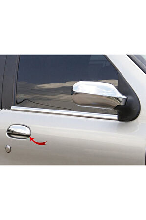 FİAT SİENA UYUMLU KAPI KOLU 4 PARÇA 1998-2004 PASLANMAZ KROM